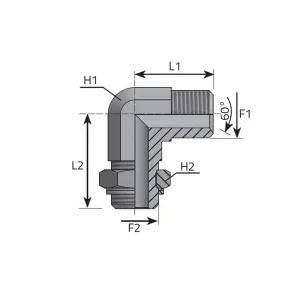 90° ADJUSTABLE ADAPTOR MALE BSPP – MALE BSPP