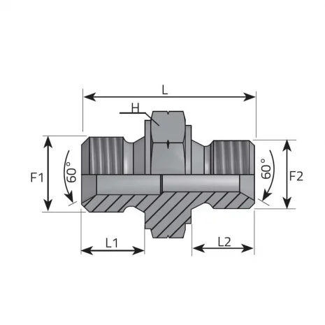 REDUCING ADAPTOR MALE BSPP – METRIC MALE