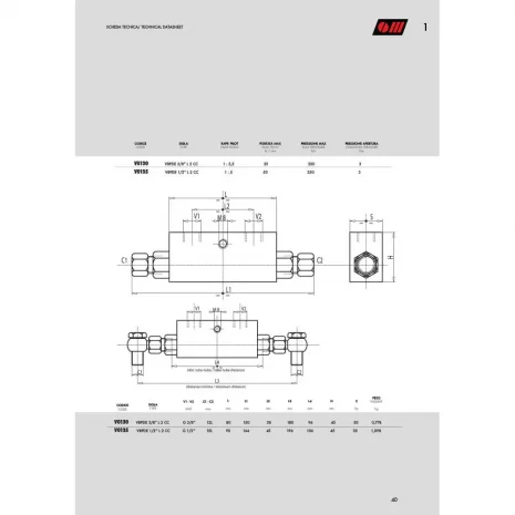 SPEC DOUBLE PILOT OPERATED CHECK VALVE FOR 12mm BANJO MOUNTING DOUBLE PILOT OPERATED CHECK VALVE FOR 12mm BANJO MOUNTING