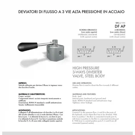 HIGH PRESSURE 3 WAY DIVERTER VALVE 1 HIGH PRESSURE 3 WAY DIVERTER VALVE