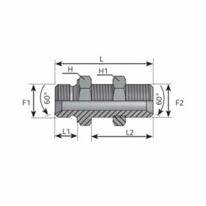 STRAIGHT BULKHEAD ADAPTOR BSPP