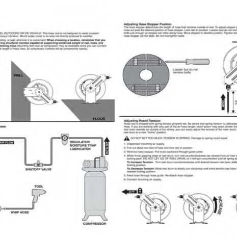 3 Air Hose Reel AHRS03-YA3815 English Manual-4 Air Hose Reel spec sheet