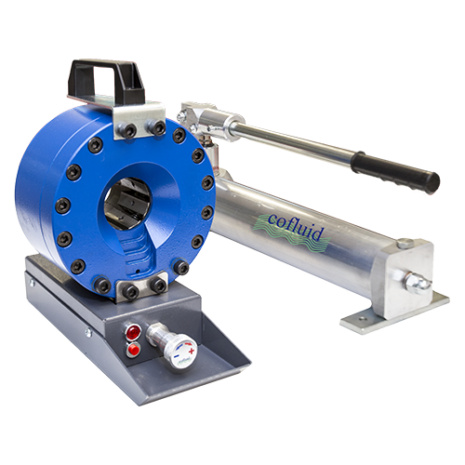 "O100P2 Crimping Machine: Compact and lightweight hydraulic crimper designed for hoses up to 1" R2. Portable and versatile with a 100-ton crimping force. Perfect for precise and reliable hose crimping applications.